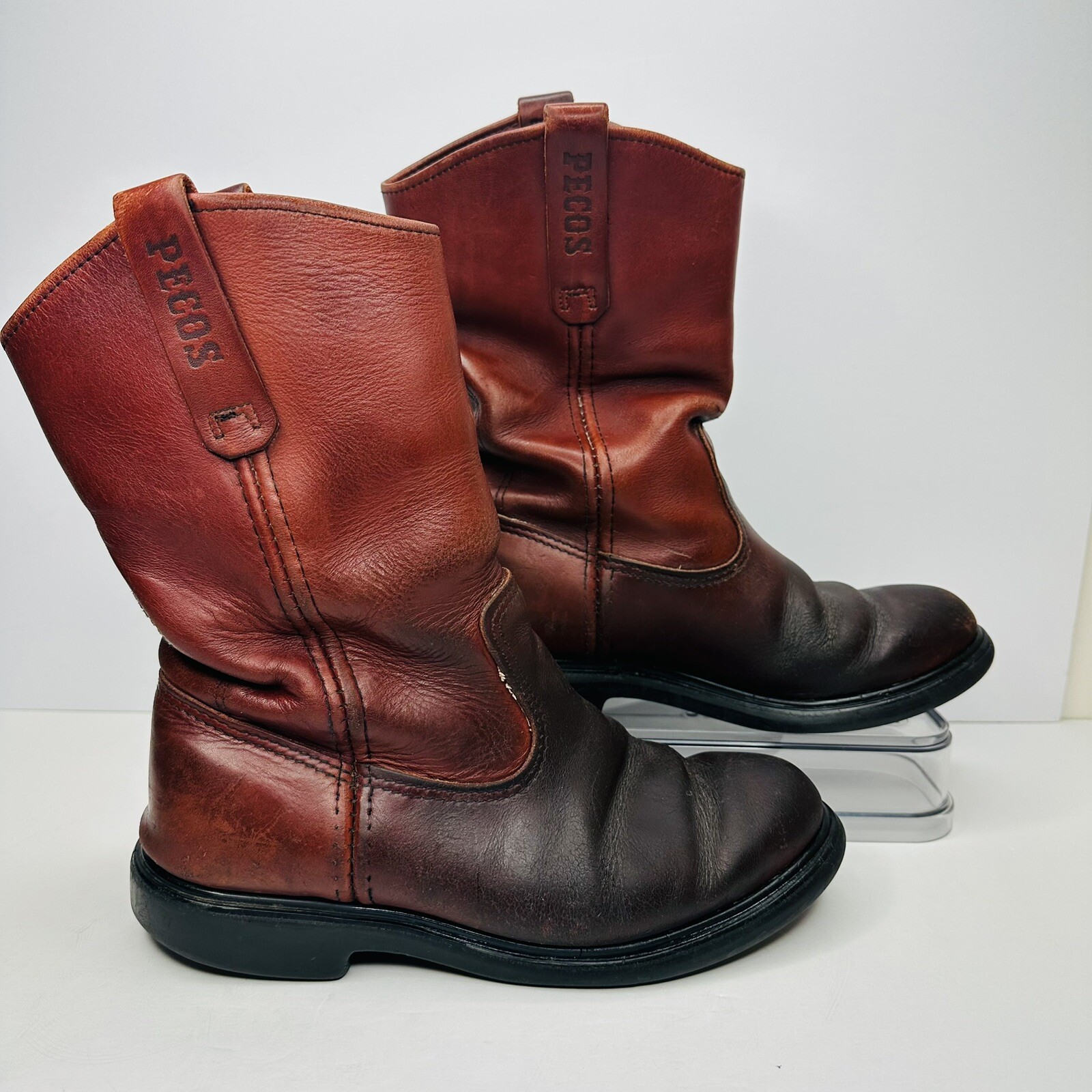 Vintage Red Wing Pecos 1104 Brown Western Work Boots Size 7 Mens
