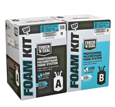 TOUCH N SEAL DAP Touch 'N Seal 1000 BF Spray Foam Insulation Kit (1 pcf) Open Cell, Free Ship