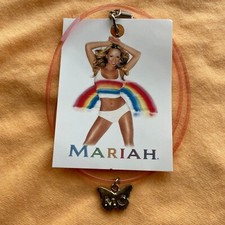 Original vtg 90s 1999 MARIAH CAREY Rainbow tour jelly charm necklace