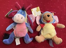 Easter 2000 Eeyore and Winnie the Pooh 8  Mini Beanbag Butterfly