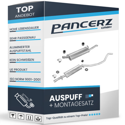 Auspuffanlage für Opel Ascona C 1.6, 1.8 und 2.0 Stufenheck