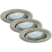 Briloner Led Einbauleuchten Einbaustrahler Lampe Set 3-Flammig Fit Matt-Nickel