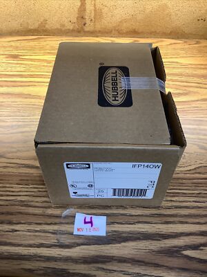 Sealed QTY 25 HUBBELL PREMISE WIRING IFP14OW I-STATION 4 PORTWALL PLATE