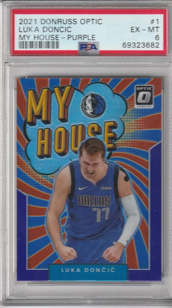 2021 Panini Donruss Optic Luka Doncic My House Purple Prizm PSA 6