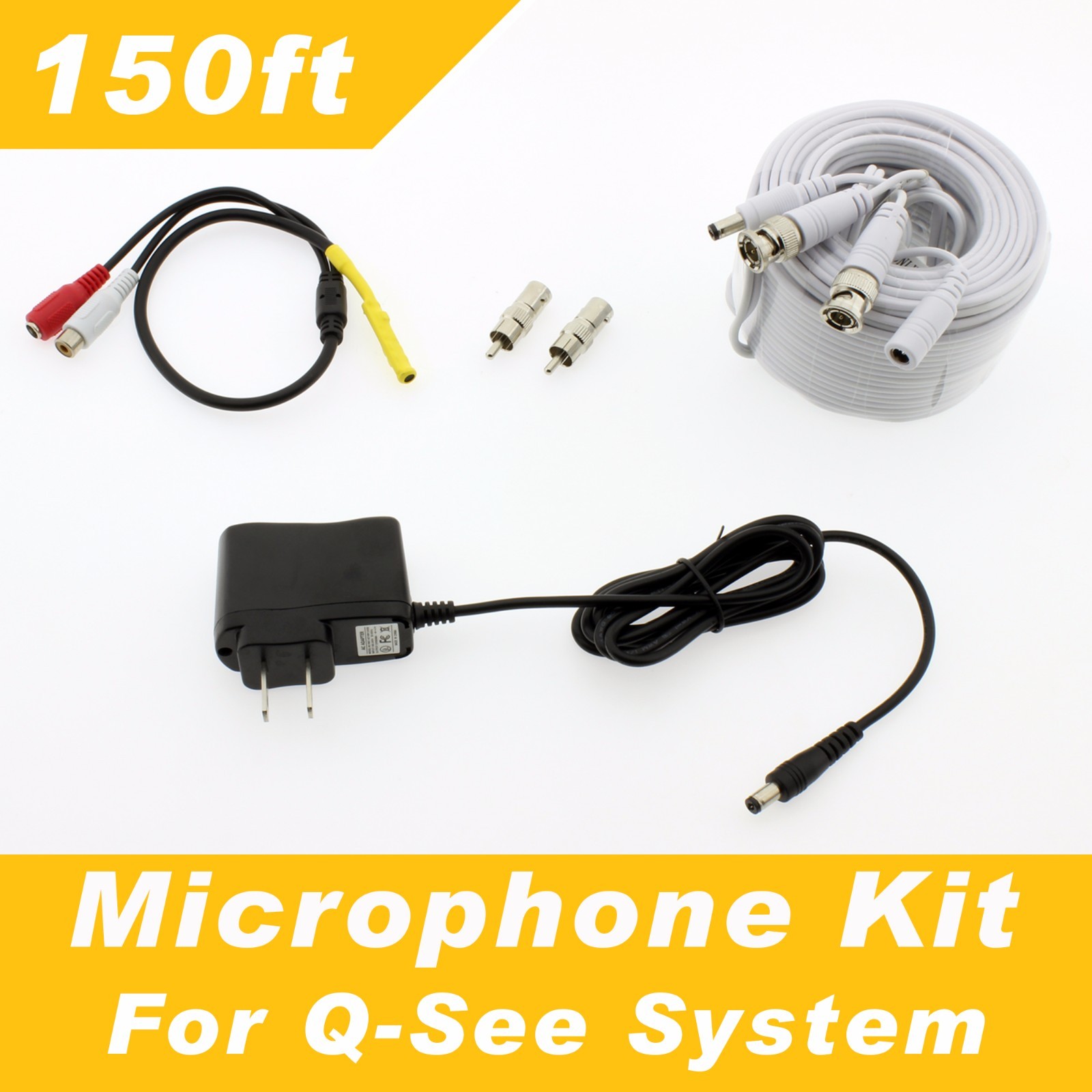 150ft Q-See Surveillance Security System Microphone Kit for 