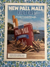 Vintage 1987 Pall Mall Filters Cigarettes Print Ad