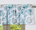 CARIBBEAN BLUE 19x84 VALANCE : BEACH CRUZ AQUA GREEN OCEAN SHELL STARFISH WINDOW