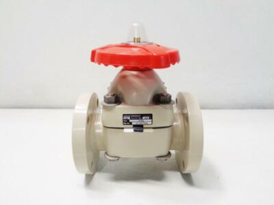 Asahi 2'' Flanged Diaphragm 14 Valve, PP Body, PTFE Seals, 1466020 