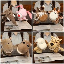 5psc Hand Finger Puppets Plush Toy Cartoon Party Supply Fun Family Soft Toy Gift