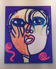 PETER KEIL, ANDY WARHOL, ORIGINAL, SIGNED, HUGE, FRAMED , 60 X 48, MASTERPIECE!