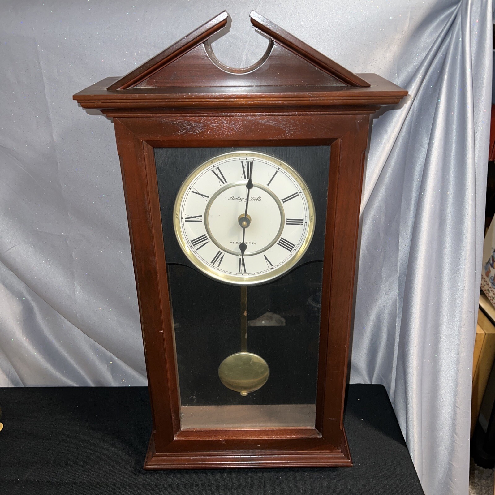 sterling and Noble wall clock Westminster chime battery eBay