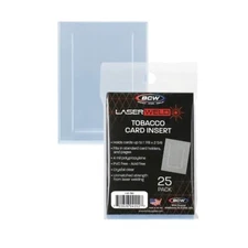 1 pack of 25 BCW LaserWeld Tobacco Card Insert Sleeves
