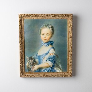 Girl with a Cat - Perronneau, Braun & Cie, Mulhouse Dornach Framed 1962