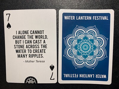 MOTHER TERESA  SEVEN OF SPADES  swap /playing card