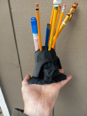 Darth Vader Pen Holder - Star Wars Desk Organizer, Black Collector Gift & Decor
