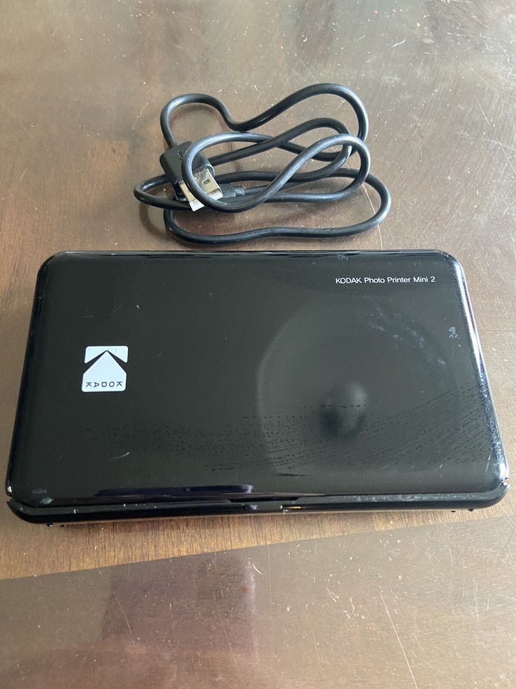 Kodak Photo Printer Portable Mini 2 Black Bluetooth IOS & Android Tested
