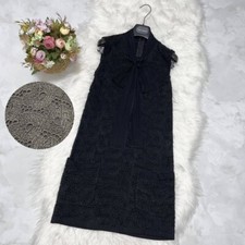 Authentic Dolce & Gabbana Bowtie with Ribbon Floral Pattern Flower Lace Dress 40