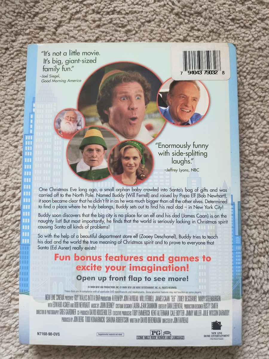 Elf (DVD, 2003, 2-disc Set) Will Ferrell with James Caan