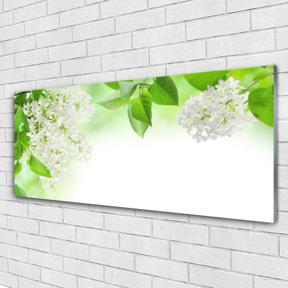Impression sous verre Tulup fleurs et feuilles pour créer un salon zen et lumineux