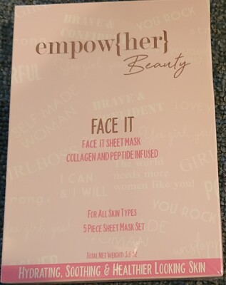 EmpowHer Beauty Face It Collegen 5 Piece Sheet Mask Set 3.6 oz (BO)