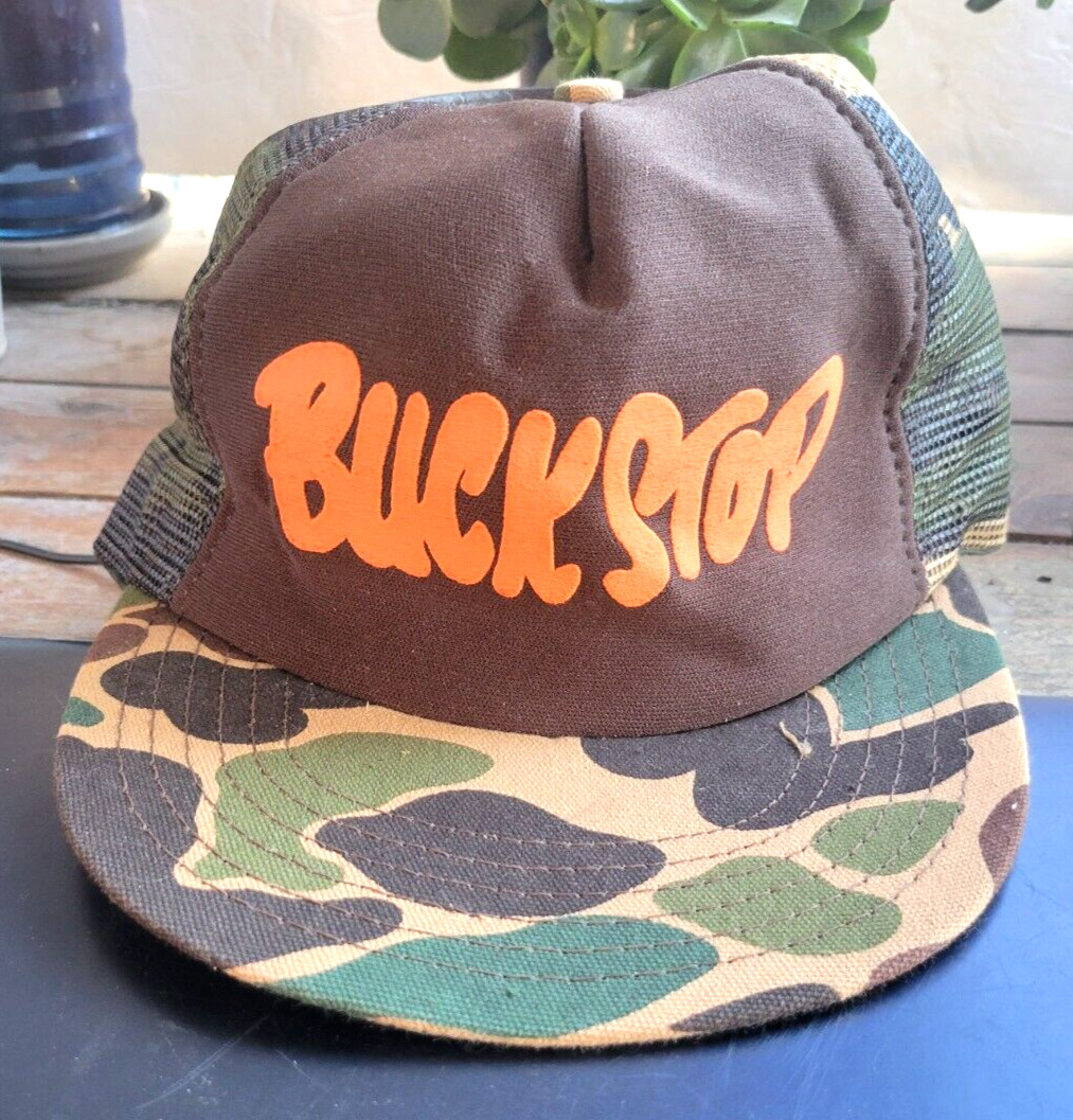 BUCKSTOP CAMOFLAUGE SNAPBACK BASEBALL TRUCKER CAP… - image 1