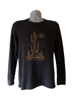 Sonoma Desert Cactus men's gray long-sleeve thermal top size S