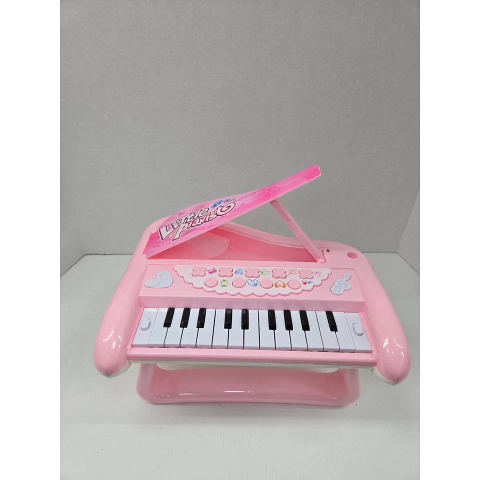 Pink Mini Electronic Piano Keyboard Musical Toy with Stand for Learning Music - Image 3 of 4