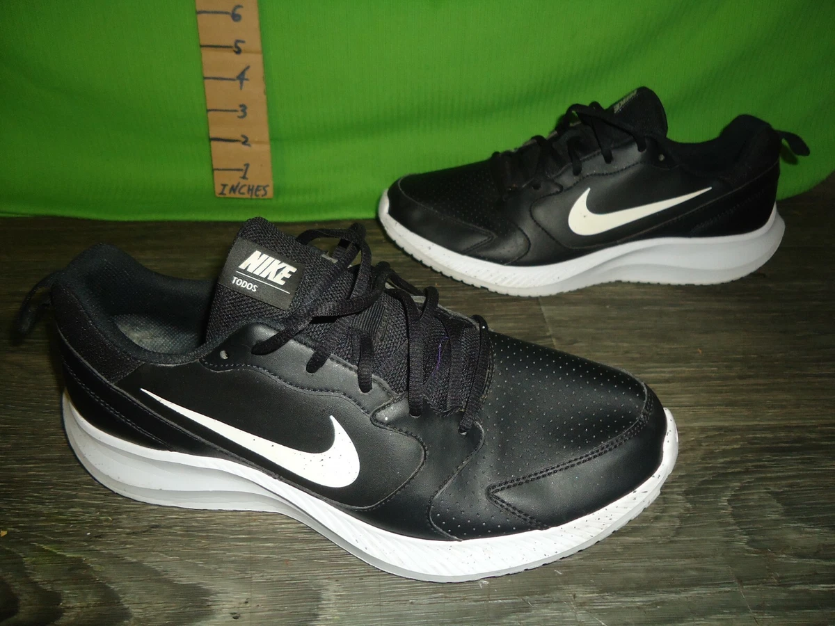 Nike shoes Todos black leather mens size 10.5 GREAT SHAPE TRULY eBay