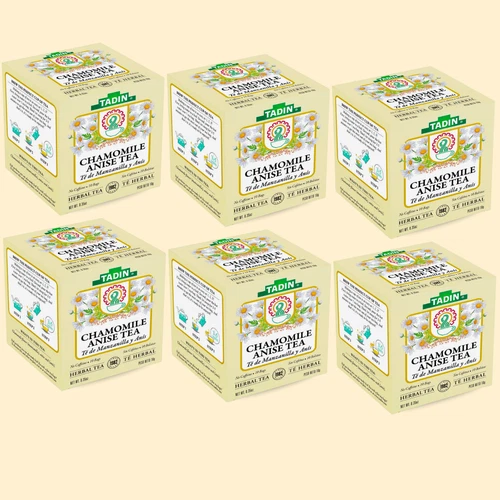 Tadin Chamomile Anise Tea, 10 Tea Bags 0.35 fl oz, Caffeine-Free (6-Pack)