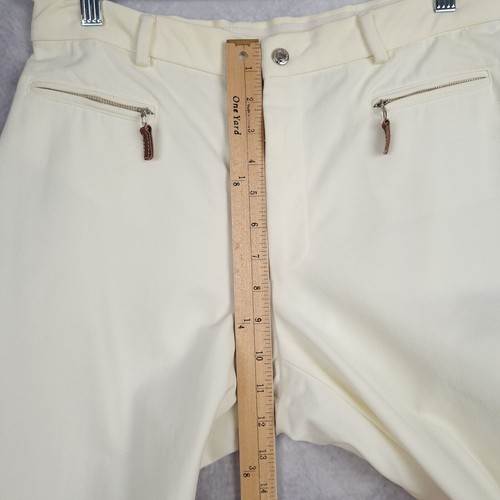 Ralph Lauren Black Label Equestrian Jodhpur Riding Pants Women 12 White Breeches - Picture 14 of 24