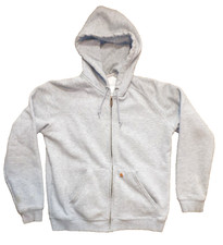 Carhartt Hoodie Fleece Sweatshirt, Full Zip, Womens Large, Gray