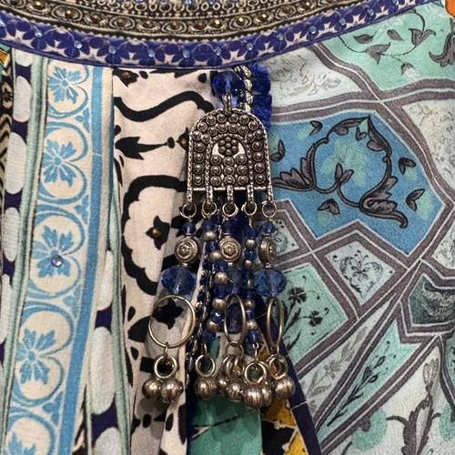 Pantalón Camilla Talla S Envolvente Frontal 100% Seda Bohemio Informal - Imagen 9 de 14