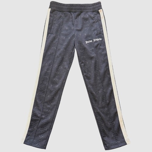 Palm Angels Mens Snakeskin  Track Pants Grey White Stripe  M Hype Lux Gorpcore