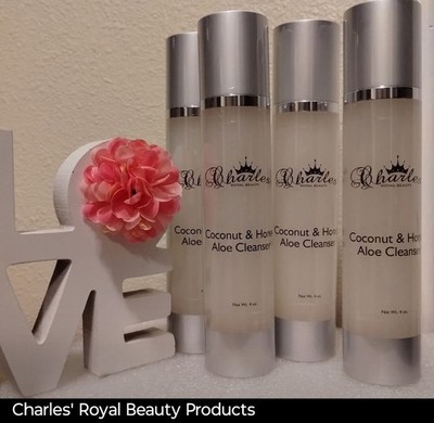 Charles' Royal Beauty Coconut Honey Aloe Cleanser for Face 4oz Facial Skin Care