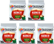 Tassimo Kenco Americano Decaff Coffee Pods x16 (Pack of 5, Total 80 Drinks)