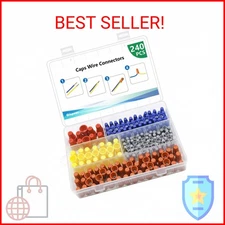 240 Pcs Electrical Wire Connectors Screw Terminals - Twist Nuts Caps Wire Connec