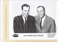 Press Photo & Release: CARL REINER & MEL BROOKS 8x10 B&W comedy