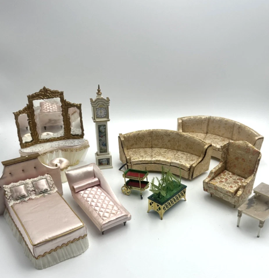 Ideal Miniature Dollhouse Furniture Petite Princess Fantasy 11 Pc Lot - Image 2 of 4