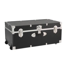 30" Storage Trunk with Wheels & Lock – Clothing Organizer Chest for Dorm