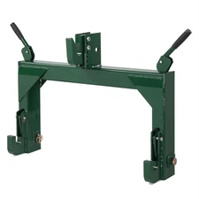 3-Point Quick Hitch Adapter for Category 1 & 2 Attachment Tractor Steel Green
