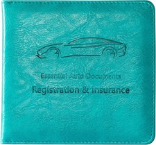 Car Registration  Insurance Card Holder, PU Leather Holder with Magnetic Closur