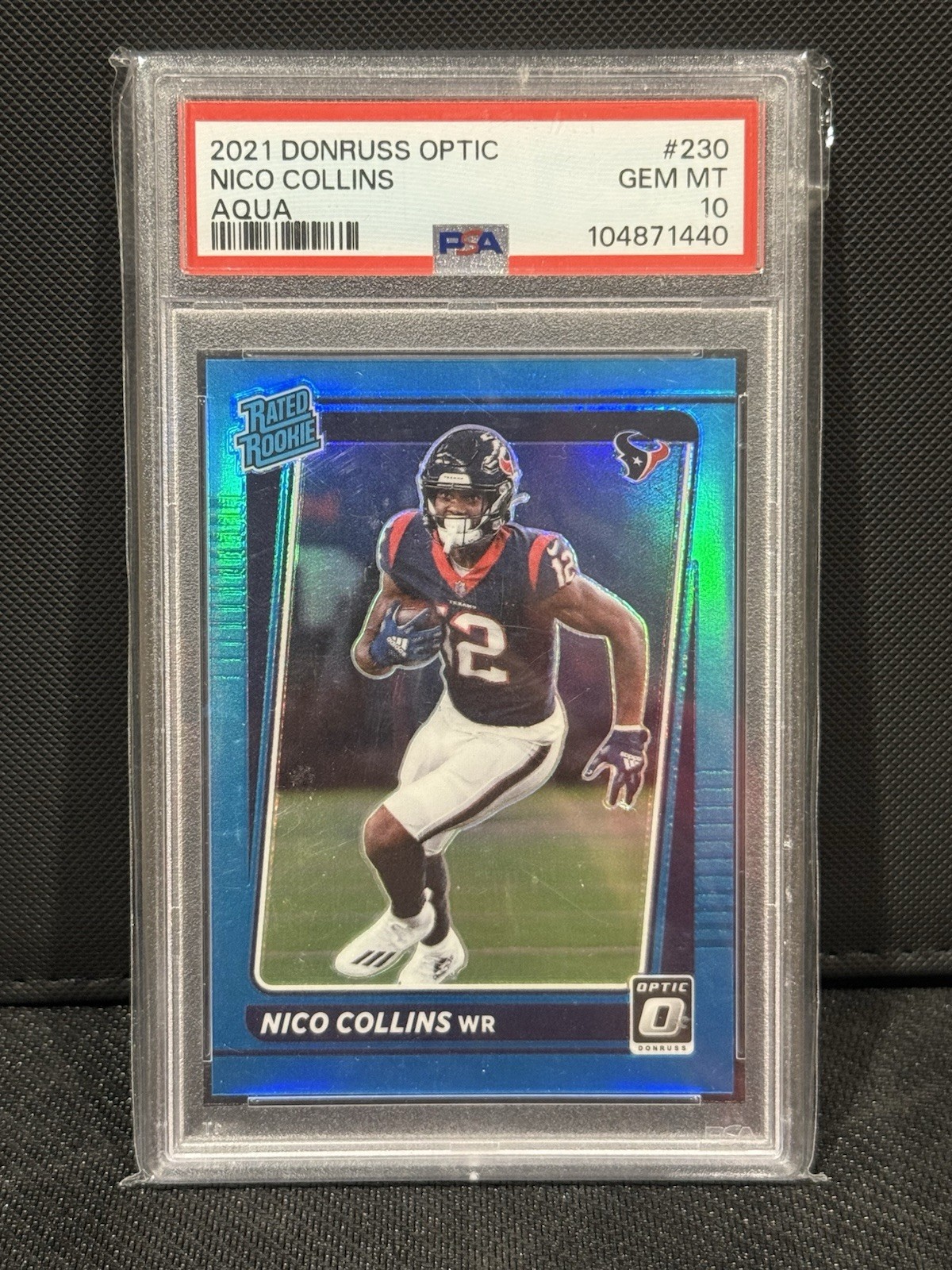 2021 Panini Donruss Optic - Rated Rookie Nico Collins #230 Aqua Prizm /299 (RC)