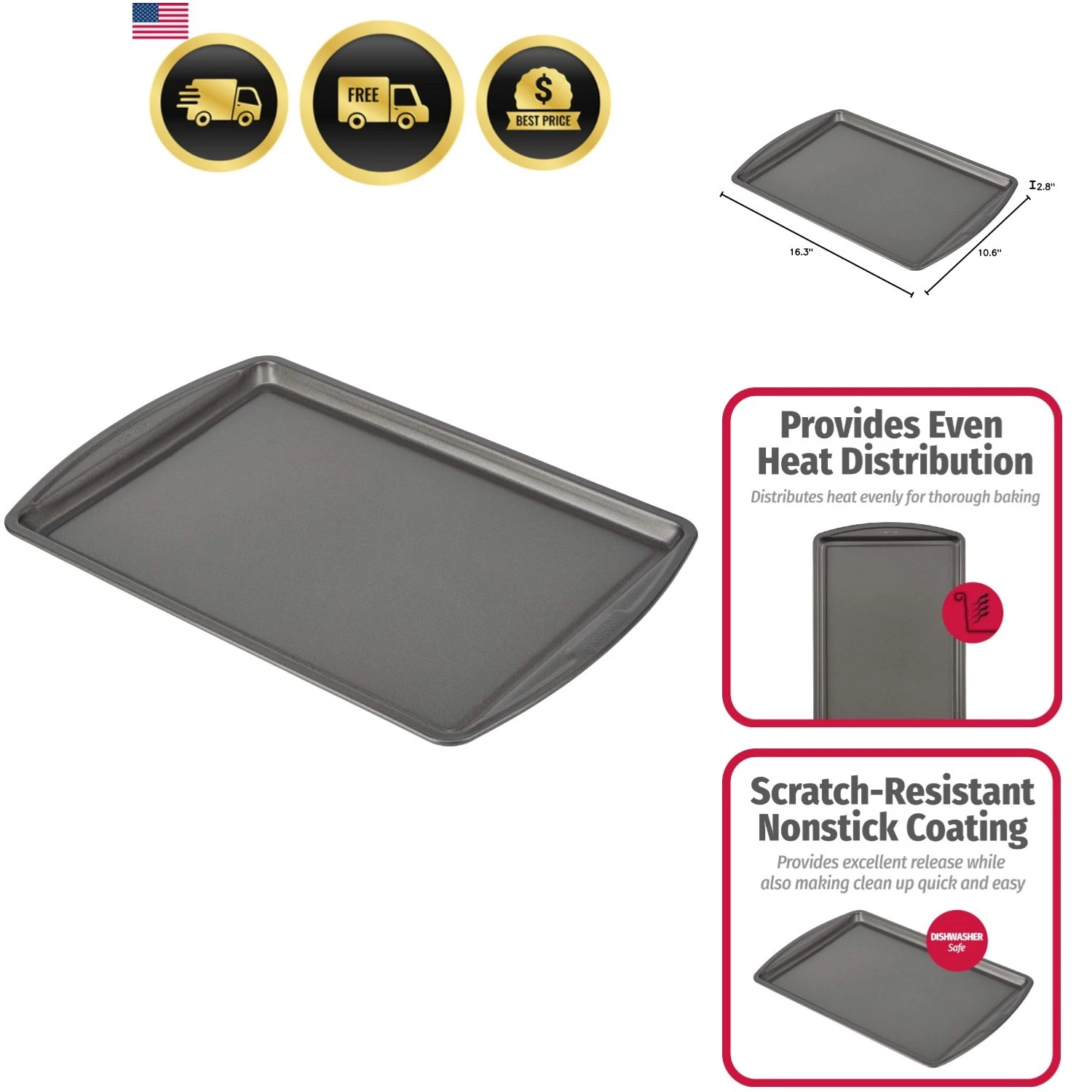 Everyday Non-Stick Carbon Steel 9 x 13 Inch Baking Sheet