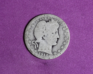 1912- Barber Quarter  #P34276