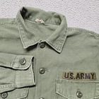Vintage 60s 70s OG 107 Sateen US Army Military Fatigue Shirt 16.5 x 32 Vietnam 2