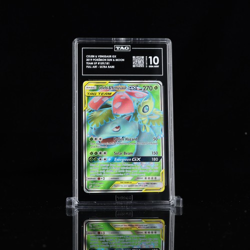 Celebi & Venusaur-GX graded TAG 10 for sale on eBay