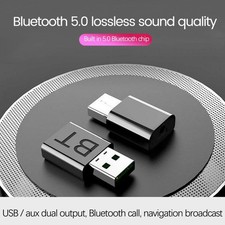2-in-1 USB Bluetooth 5.0 Transmitter  Receiver AUX Audio Adapter for TV/PC/Car