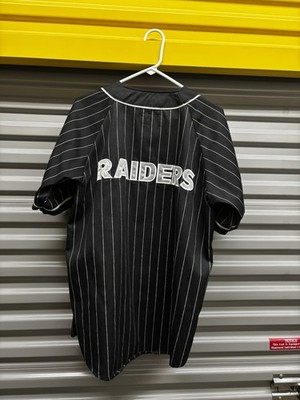 90s Las Vegas Raiders Los Angeles STARTER Striped Baseball Jersey