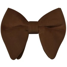 Branduce Velvet Bow Ties for Men Oversize Pre-tie Bowtie Tuxedo Bowties Brown