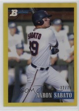 2021 Bowman Heritage Prospects Yellow Chrome Refractor 32/75 Aaron Sabato 12wz